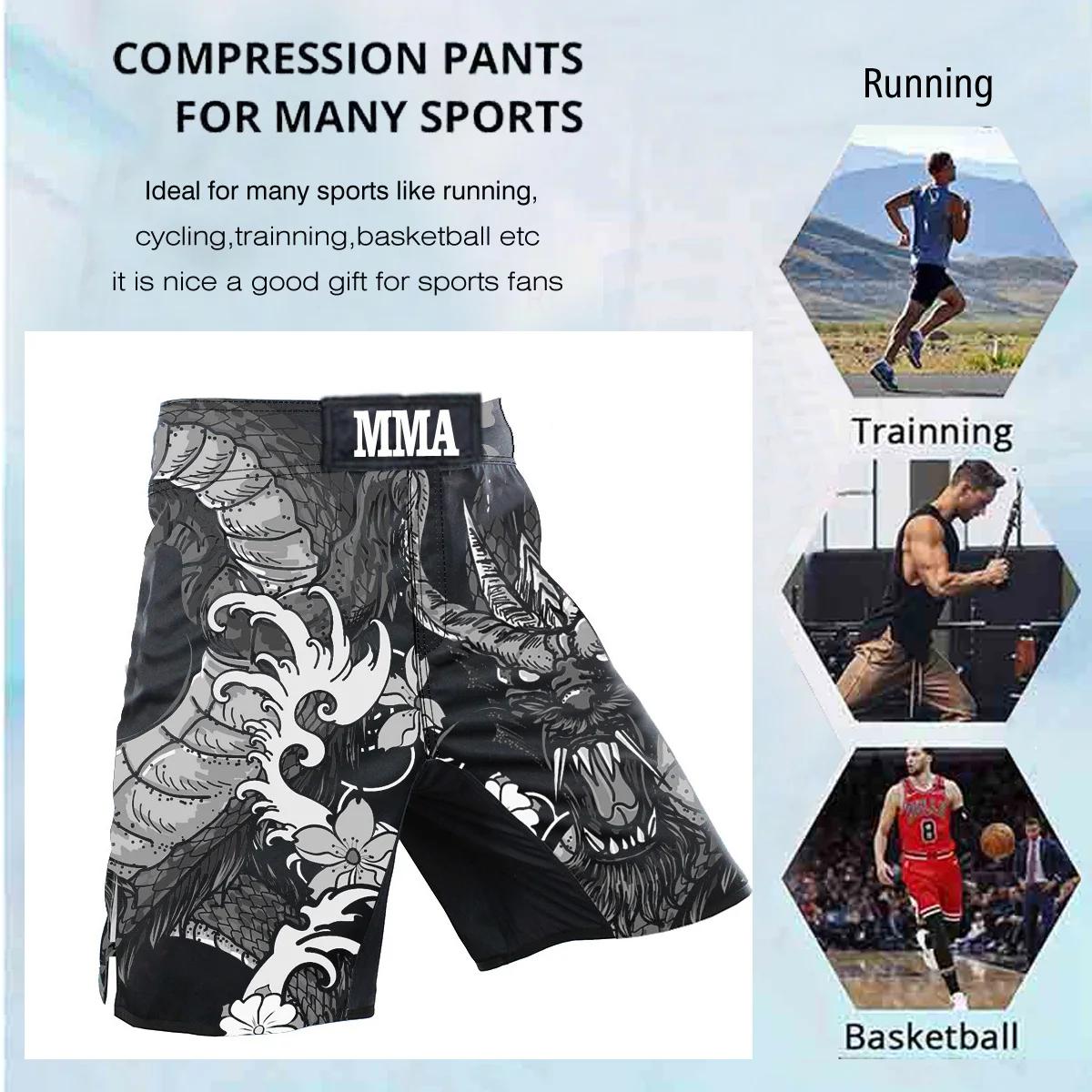 ММА мужские шорты с драконом, брюки для тайского бокса, кикбоксинг, боксеры, боевые тренировки, фитнес, тренажерный зал, черный, белый цвет 2XL
ММА мужские шорты с драконом, брюки для тайского бокса, кикбоксинг, боксеры, боевые тренировки, фитнес, тренажерный зал, черный, белый цвет 2XL