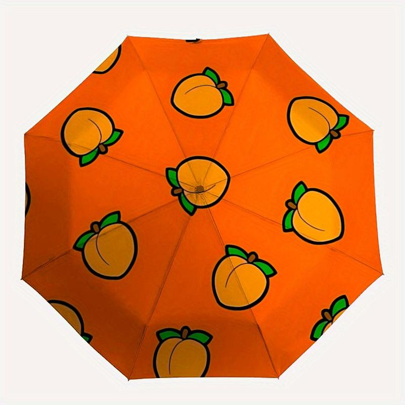 1pc Peach Pattern Folding Umbrella With Excellent UV Protection, 8 Ribs Casual Durable Lightweight Portable Travelling Umbrella For Men & Wo
1pc Peach Pattern Folding Umbrella With Excellent UV Protection, 8 Ribs Casual Durable Lightweight Portable Travelling Umbrella For Men & Wo