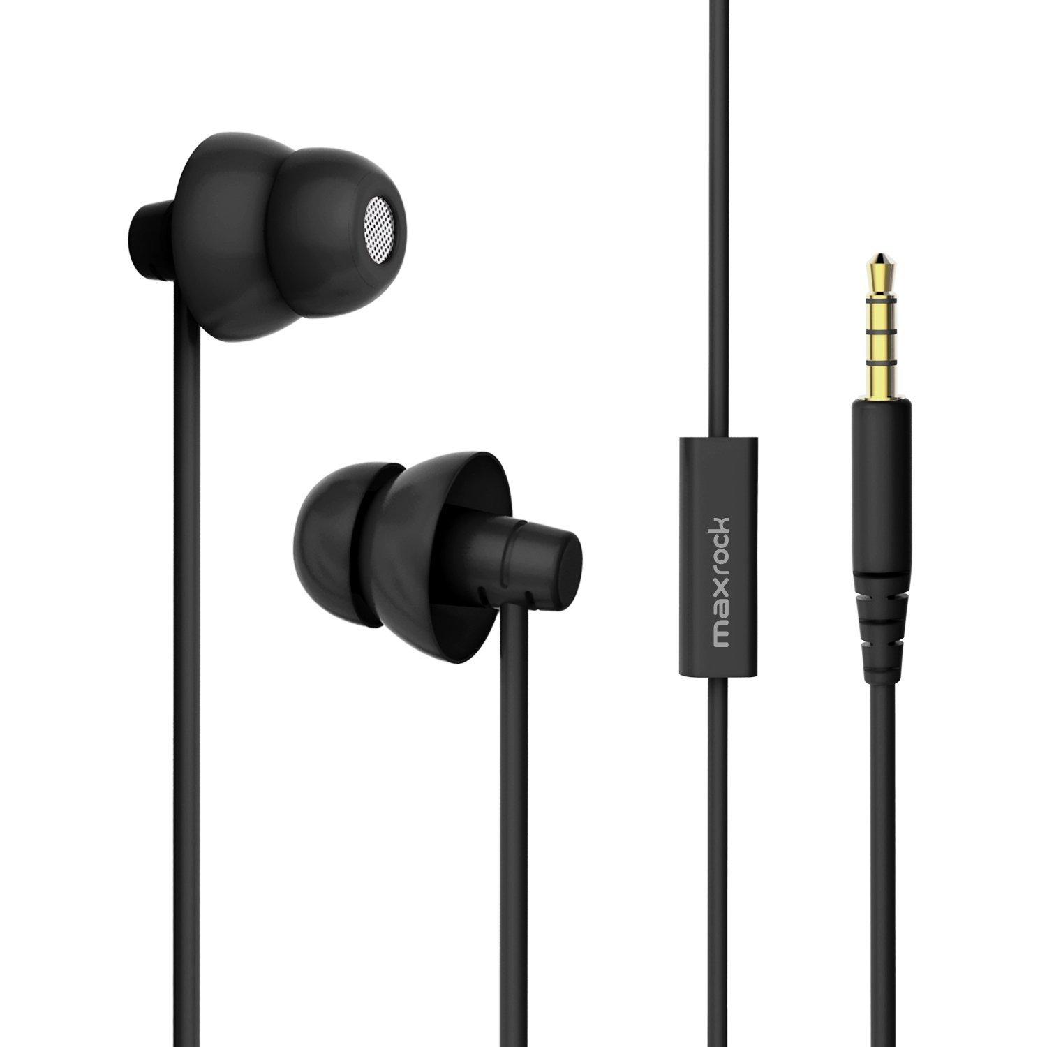 MAXROCK Sleeping Headphones, In-Ear Earphones, Made with Unique Soft Silicone for Ultra Comfort, Noise Cancelling, Call Support, Hidden Button,
MAXROCK Sleeping Headphones, In-Ear Earphones, Made with Unique Soft Silicone for Ultra Comfort, Noise Cancelling, Call Support, Hidden Button,