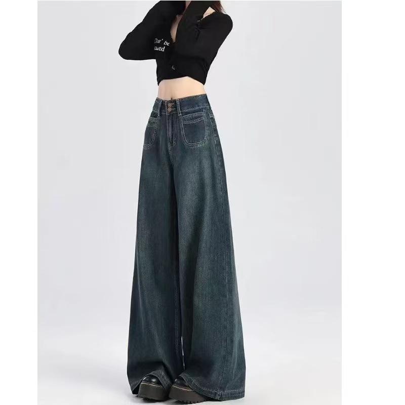 Women s High Waist Dark Blue Retro Wide Leg Jeans - Spring/Summer 2025 Collection - Slimming, Floor-Length, Loose Fit M
Women s High Waist Dark Blue Retro Wide Leg Jeans - Spring/Summer 2025 Collection - Slimming, Floor-Length, Loose Fit M