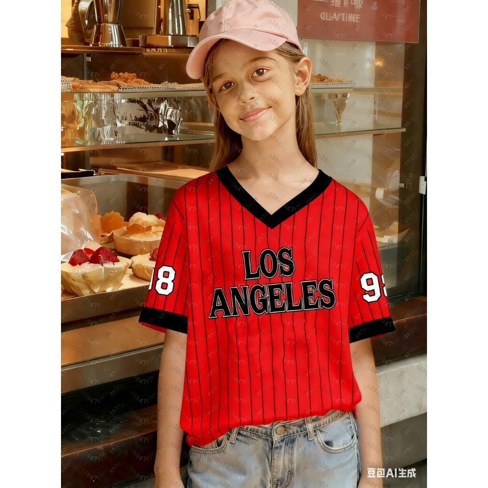 Girls Casual Sports Style Los Angeles NO.98 Print Short Sleeve V-Neck Women s Children Men s Boy s Parent Child T-shirt Tops 160
Girls Casual Sports Style Los Angeles NO.98 Print Short Sleeve V-Neck Women s Children Men s Boy s Parent Child T-shirt Tops 160