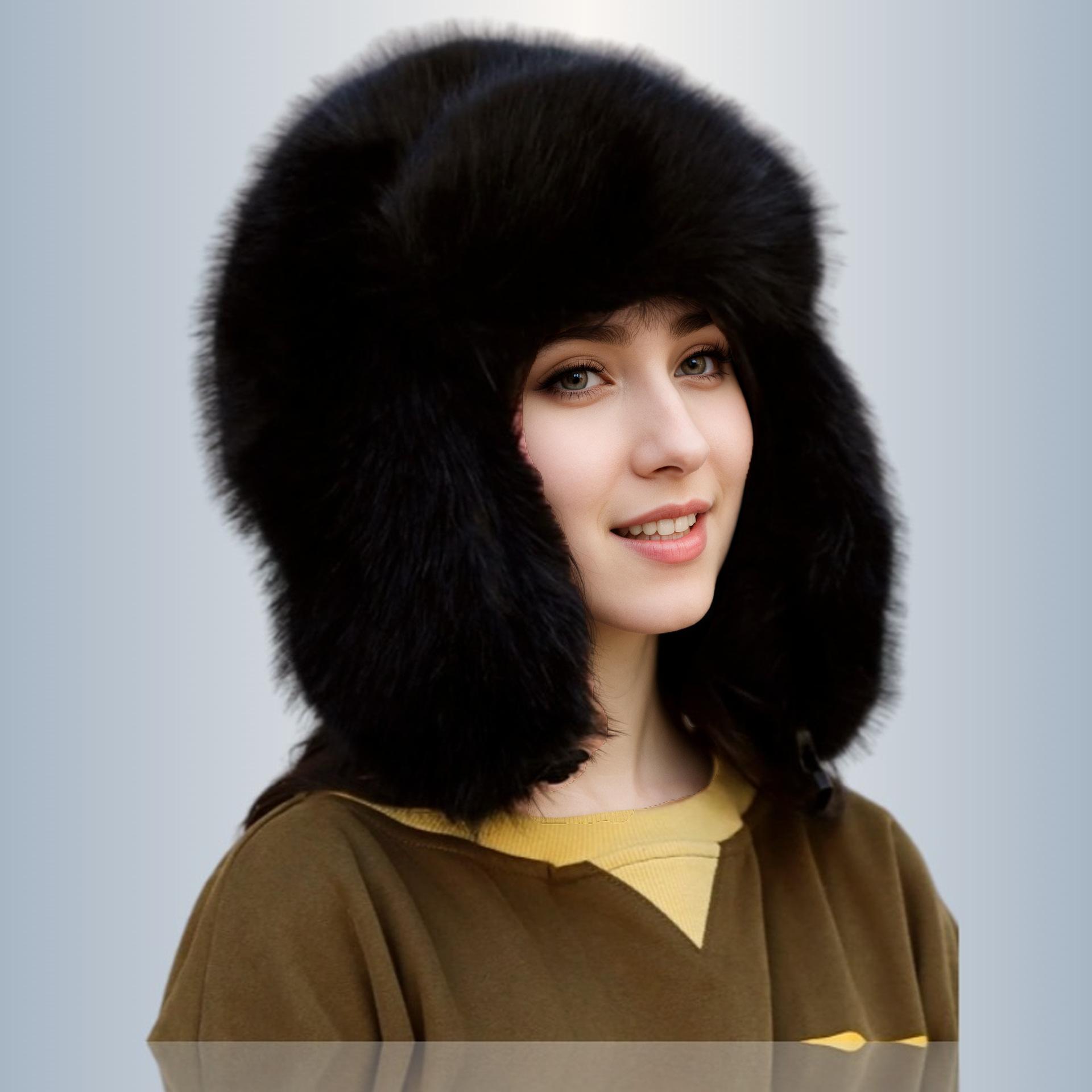 Hairy women s winter imitation leather straw hat thickened plush hat, ear protection, warm hat, windproof and cold-proof hat L(58-60cm) чорний
Hairy women s winter imitation leather straw hat thickened plush hat, ear protection, warm hat, windproof and cold-proof hat L(58-60cm) чорний