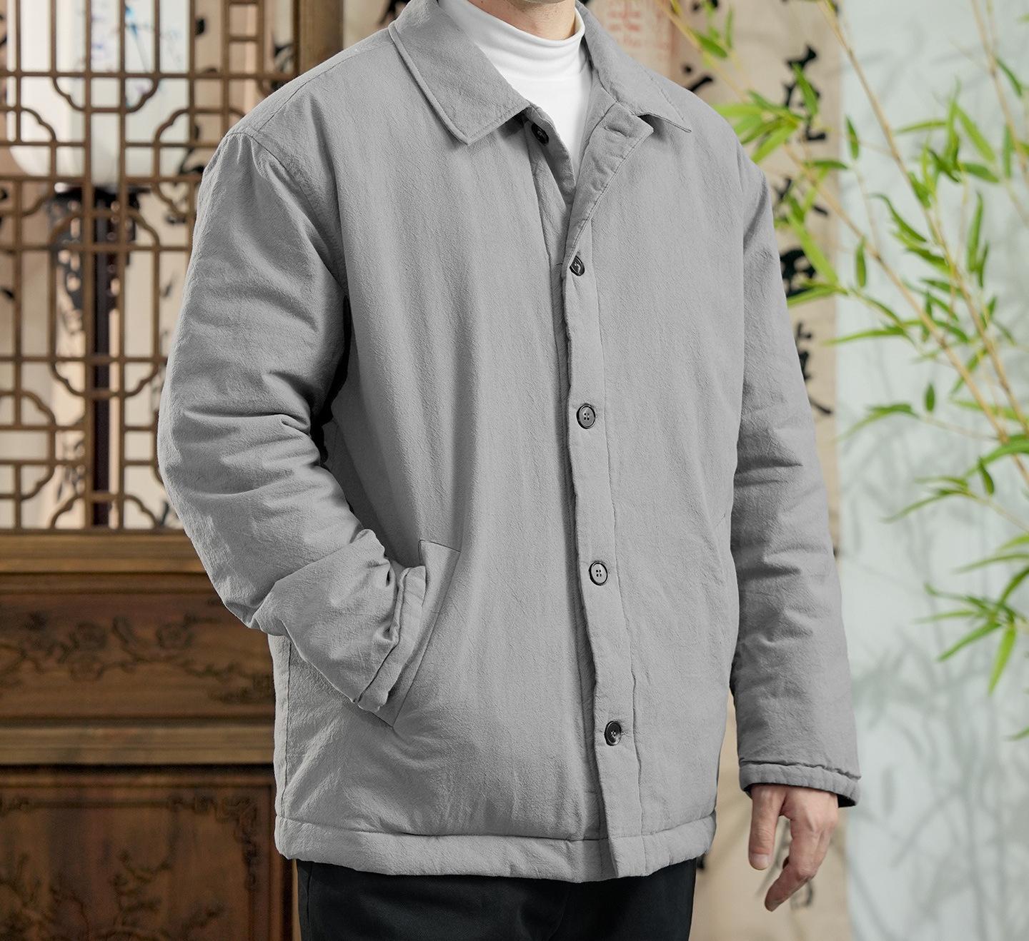Men s Winter Chinese Style Thickened Windproof Cotton Jacket with Lapel 4XL темно-сірий
Men s Winter Chinese Style Thickened Windproof Cotton Jacket with Lapel 4XL темно-сірий