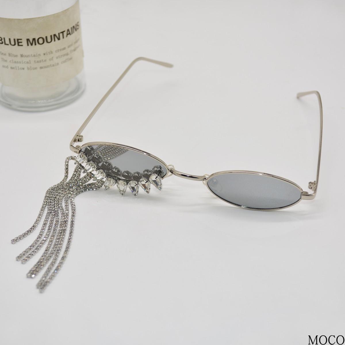 European American Rhinestone Chain Fringed Glasses Decoration Sunglasses High-end Sunglasses Tide сірий
European American Rhinestone Chain Fringed Glasses Decoration Sunglasses High-end Sunglasses Tide сірий