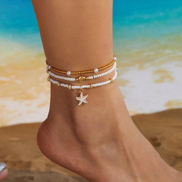 Bohemian Sea Shell Woven Anklet For Women Ceramic Fish Heart Shells Beads Bracelet On The Leg Boho Beach Barefoot Sandal Zircon
Bohemian Sea Shell Woven Anklet For Women Ceramic Fish Heart Shells Beads Bracelet On The Leg Boho Beach Barefoot Sandal Zircon