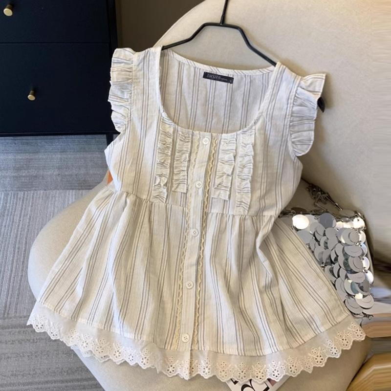 ZANZEA Женские летние повседневные майки без рукавов в полоску с U-образным вырезом и кружевной вставкой 5XL
ZANZEA Женские летние повседневные майки без рукавов в полоску с U-образным вырезом и кружевной вставкой 5XL