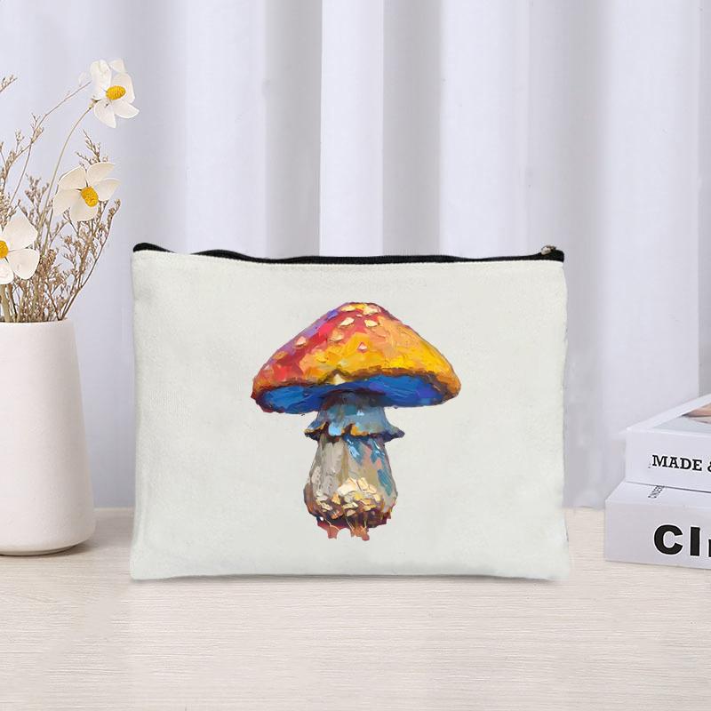 Mushroom Print Canvas Toiletry Bag Organizer Lipstick Perfume Zip Cosmetic Bag Sundries Travel Storage Makeup Pouch Pencil Case
Mushroom Print Canvas Toiletry Bag Organizer Lipstick Perfume Zip Cosmetic Bag Sundries Travel Storage Makeup Pouch Pencil Case
