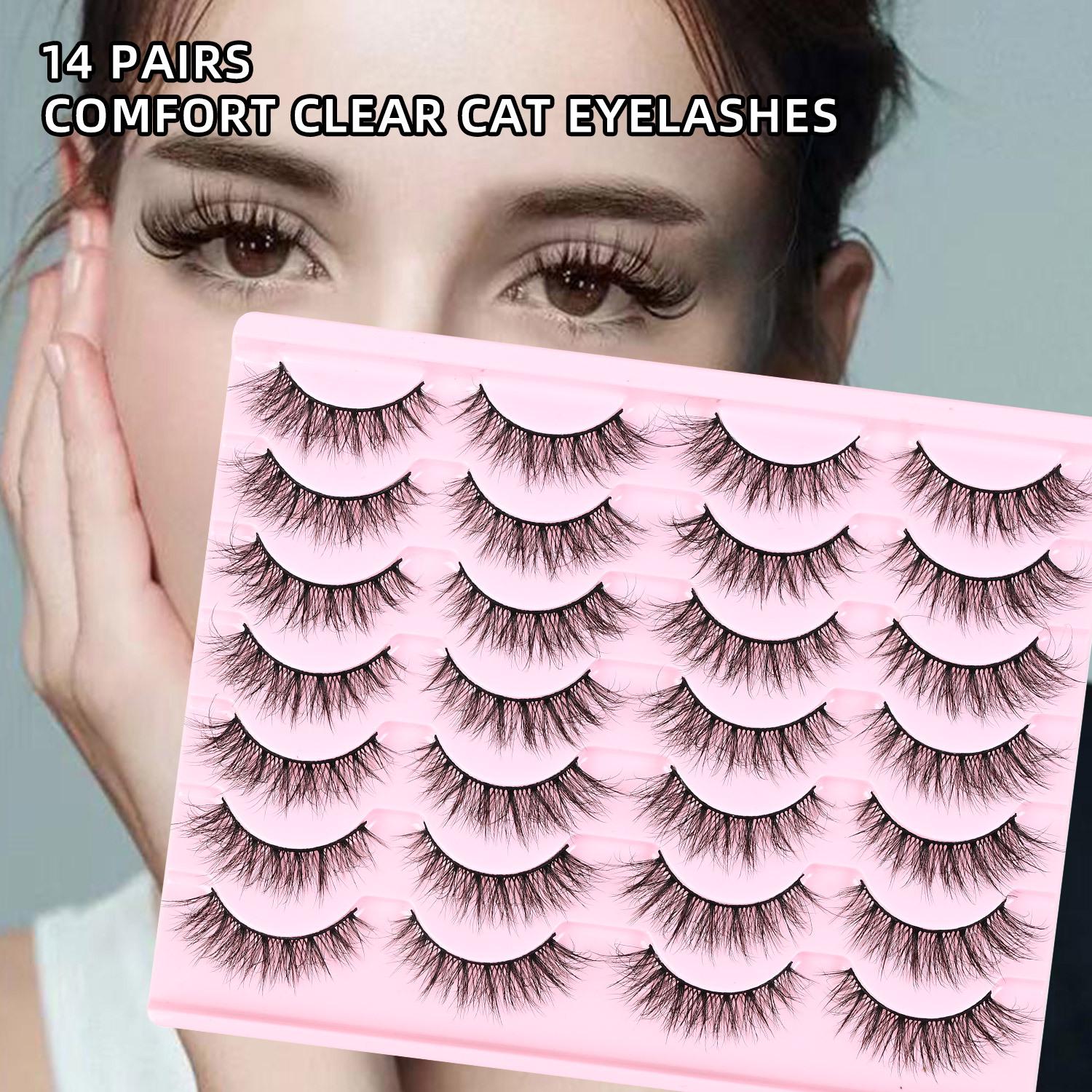 3D Cross-Style Eyelashes: Half-Yearly Disposable, Natural Curled, Dense Messy Nude Makeup, 14 Pairs Pack
3D Cross-Style Eyelashes: Half-Yearly Disposable, Natural Curled, Dense Messy Nude Makeup, 14 Pairs Pack