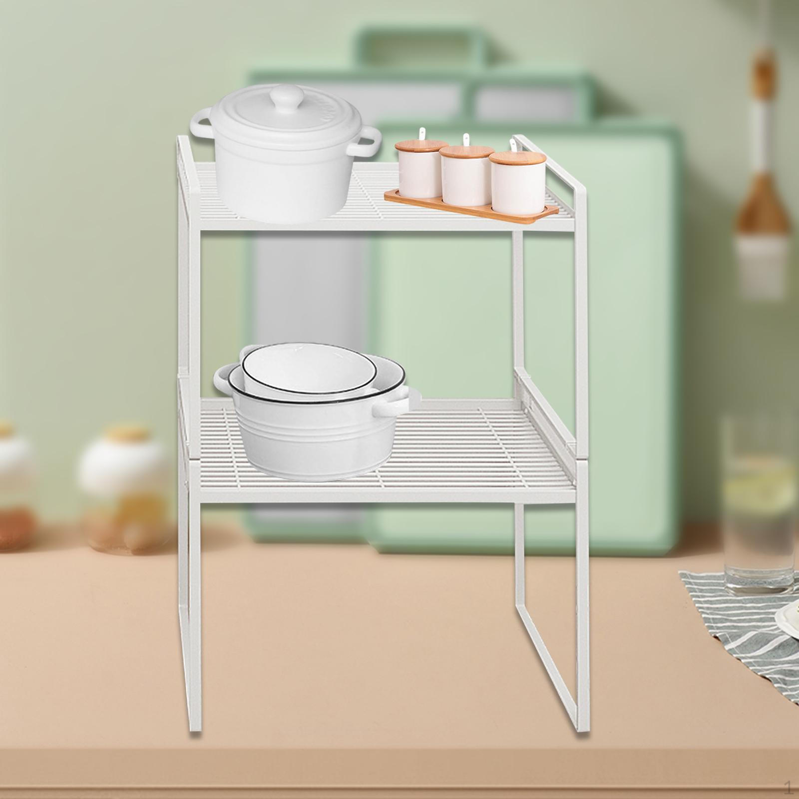 Двухслойные полки для хранения, стойка для приправ, подставка для фруктов, настольный органайзер для мелочей, специй 
Двухслойные полки для хранения, стойка для приправ, подставка для фруктов, настольный органайзер для мелочей, специй