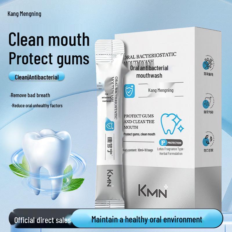 Kang Meng Ning Herbal Antibacterial Mouthwash: Freshens Breath, Removes Odor, Protects Gums with Dandelion Extract.
Kang Meng Ning Herbal Antibacterial Mouthwash: Freshens Breath, Removes Odor, Protects Gums with Dandelion Extract.