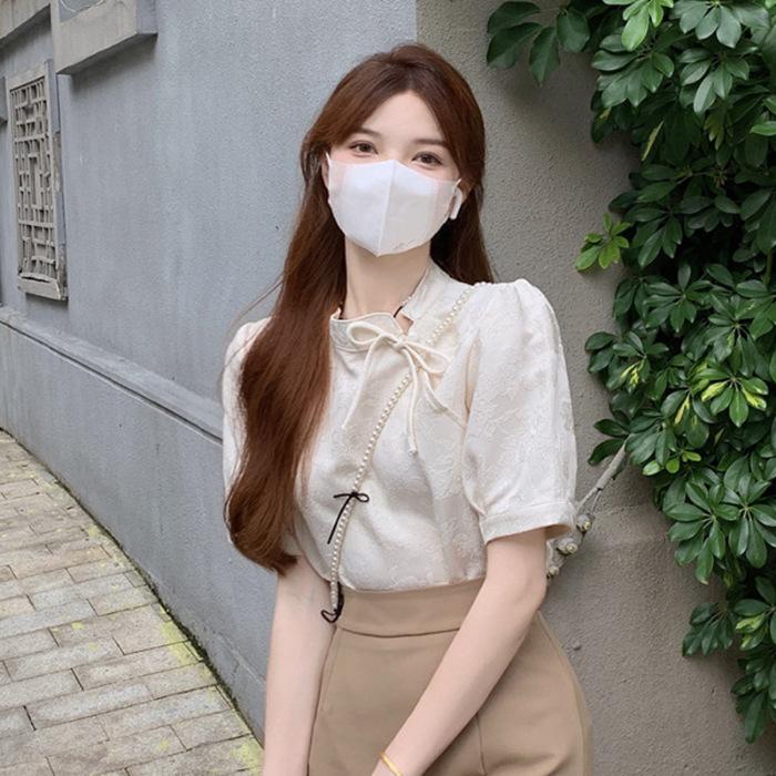 Легкая и зрелая женская одежда женский летний стиль Гочао этнический новый китайский стиль улучшенный чонсам топ с высокой талией рубашка S
Легкая и зрелая женская одежда женский летний стиль Гочао этнический новый китайский стиль улучшенный чонсам топ с высокой талией рубашка S