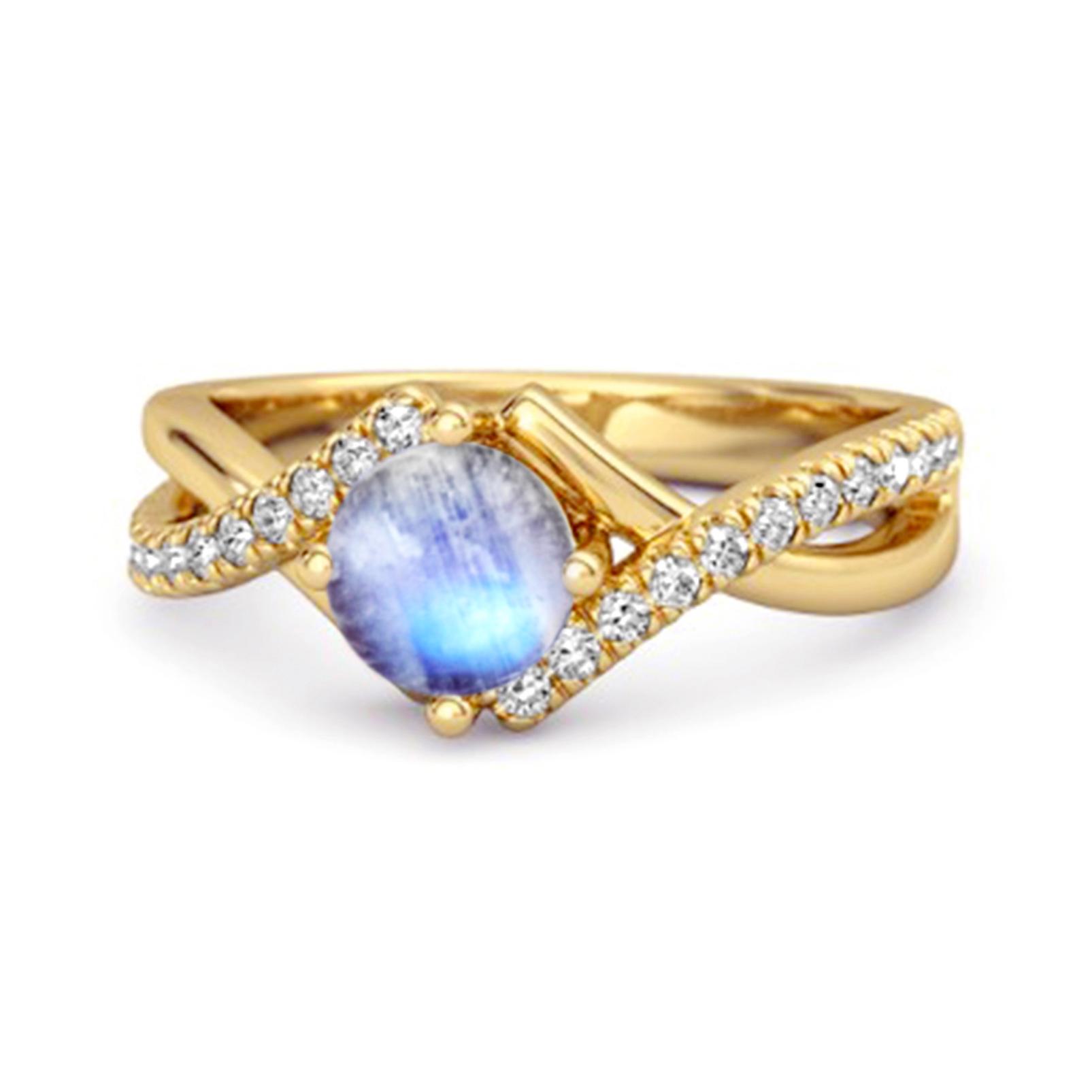 Moonstone Split Band Crossover Pave Ring - 925 Sterling Silver Gold Vermeil 9 золотий/жовтий
Moonstone Split Band Crossover Pave Ring - 925 Sterling Silver Gold Vermeil 9 золотий/жовтий