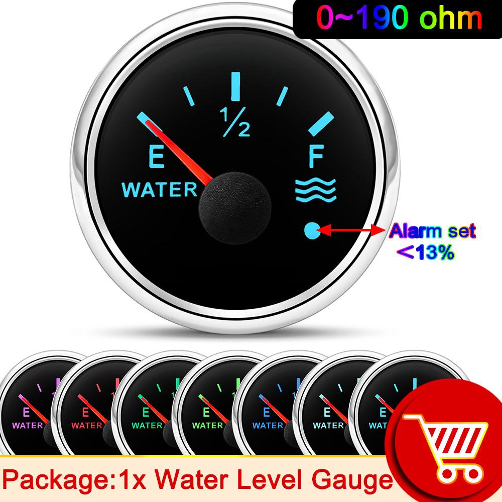 AD 52mm Water Level Gauge with Alarm 0-190ohm 7 Colors Waterproof Water Level Meter Indicator for Car Boat Marine Meters 12V 24V
AD 52mm Water Level Gauge with Alarm 0-190ohm 7 Colors Waterproof Water Level Meter Indicator for Car Boat Marine Meters 12V 24V