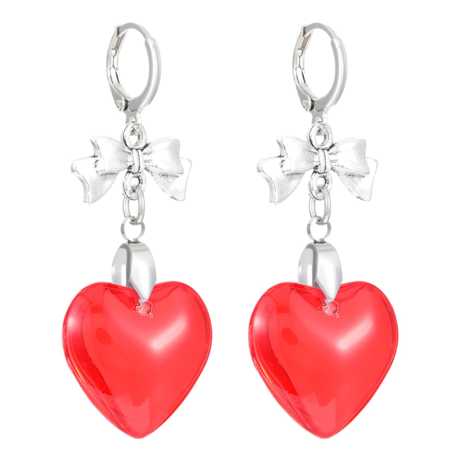 Стеклянные висячие серьги с сердечками, милые крутые серьги с бантом для женщин и девочек, серьги-кольца, стильные вечерние ювелирные изделия, подарок красный
Стеклянные висячие серьги с сердечками, милые крутые серьги с бантом для женщин и девочек, серьги-кольца, стильные вечерние ювелирные изделия, подарок красный
