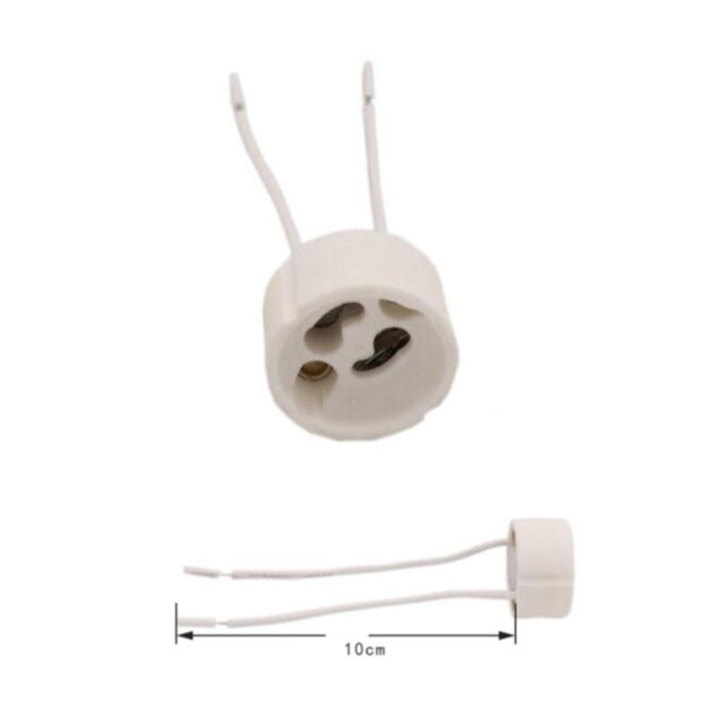 GU10 Держатель цоколя лампы Конвертер Светодиодная лампа Разъем для галогенной керамической лампы Разъем для провода 10cm 1pc