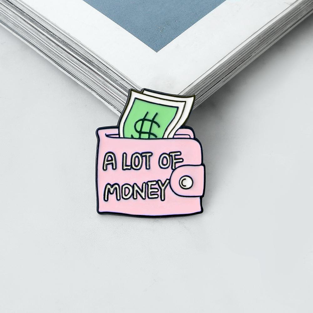 Cute Banknote Wallet Enamel Pin Cartoon Good Wish A LOT OF MONEY Brooches Decorative Clothes and Hats Accessories Gifts for Kids
Cute Banknote Wallet Enamel Pin Cartoon Good Wish A LOT OF MONEY Brooches Decorative Clothes and Hats Accessories Gifts for Kids
