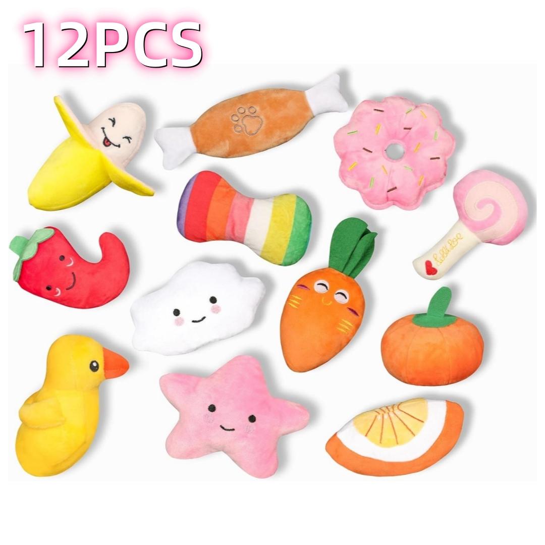 12 pack of squeaky plush dog toys, durable puppy chewing toys, cute and soft filled interactive toys, suitable for small and med красный
12 pack of squeaky plush dog toys, durable puppy chewing toys, cute and soft filled interactive toys, suitable for small and med красный