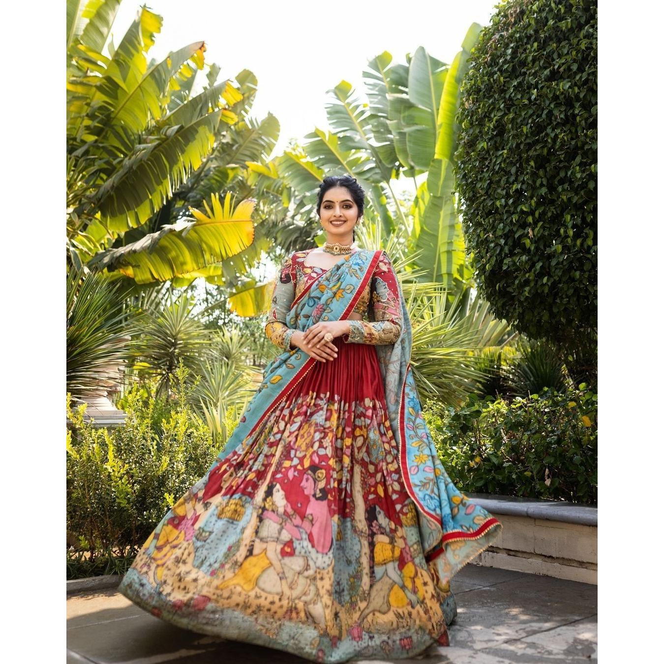 Kalamkari Lehenga Choli
Kalamkari Lehenga Choli