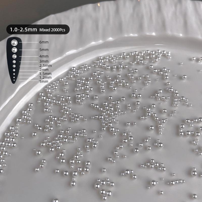 300-5000Pcs/Bag Pearls Pure White Nail Beads Round 1-6Mm Mixed Size High Brightness Pearls For Diy Manicure Decor
300-5000Pcs/Bag Pearls Pure White Nail Beads Round 1-6Mm Mixed Size High Brightness Pearls For Diy Manicure Decor