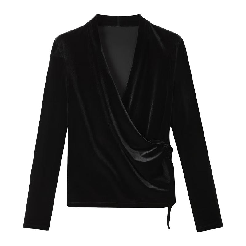 Lang Zi Retro Velvet Wrap V-Neck Blouse XL
Lang Zi Retro Velvet Wrap V-Neck Blouse XL