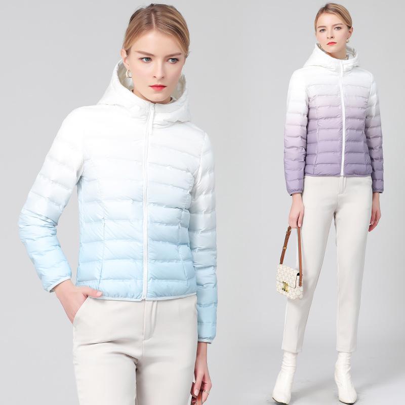 Women s Short Gradient White Duck Down Puffer Jacket - Stylish, Warm, Hooded Autumn/Winter Casual Outerwear 2024. L (50-55 kg)
Women s Short Gradient White Duck Down Puffer Jacket - Stylish, Warm, Hooded Autumn/Winter Casual Outerwear 2024. L (50-55 kg)