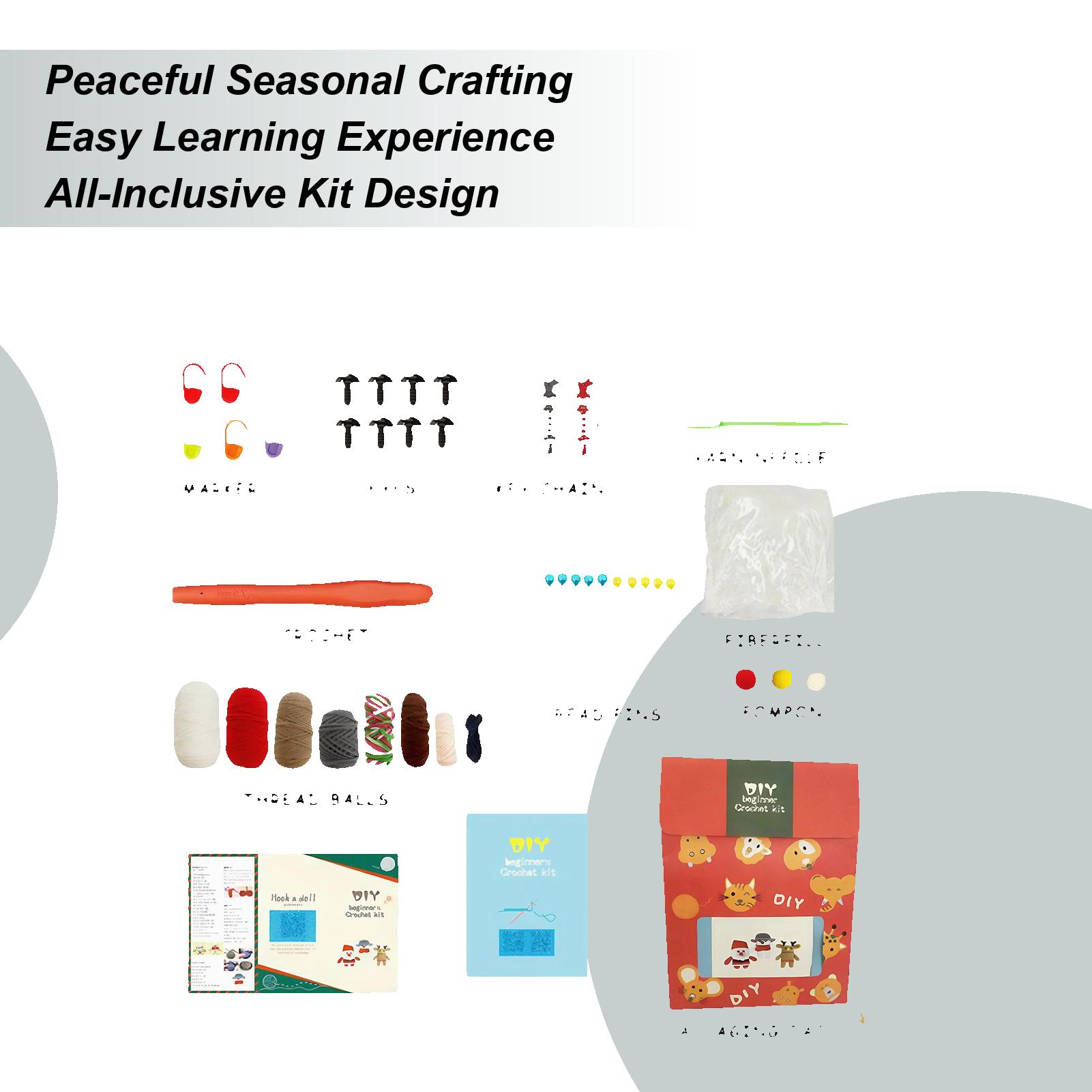 Christmas Crochet Kit Handmade Knitting Set Holiday Decor Doll Knitting Kit For Adults Teens DIY Enthusiasts Beginners Craft China Mainland
Christmas Crochet Kit Handmade Knitting Set Holiday Decor Doll Knitting Kit For Adults Teens DIY Enthusiasts Beginners Craft China Mainland