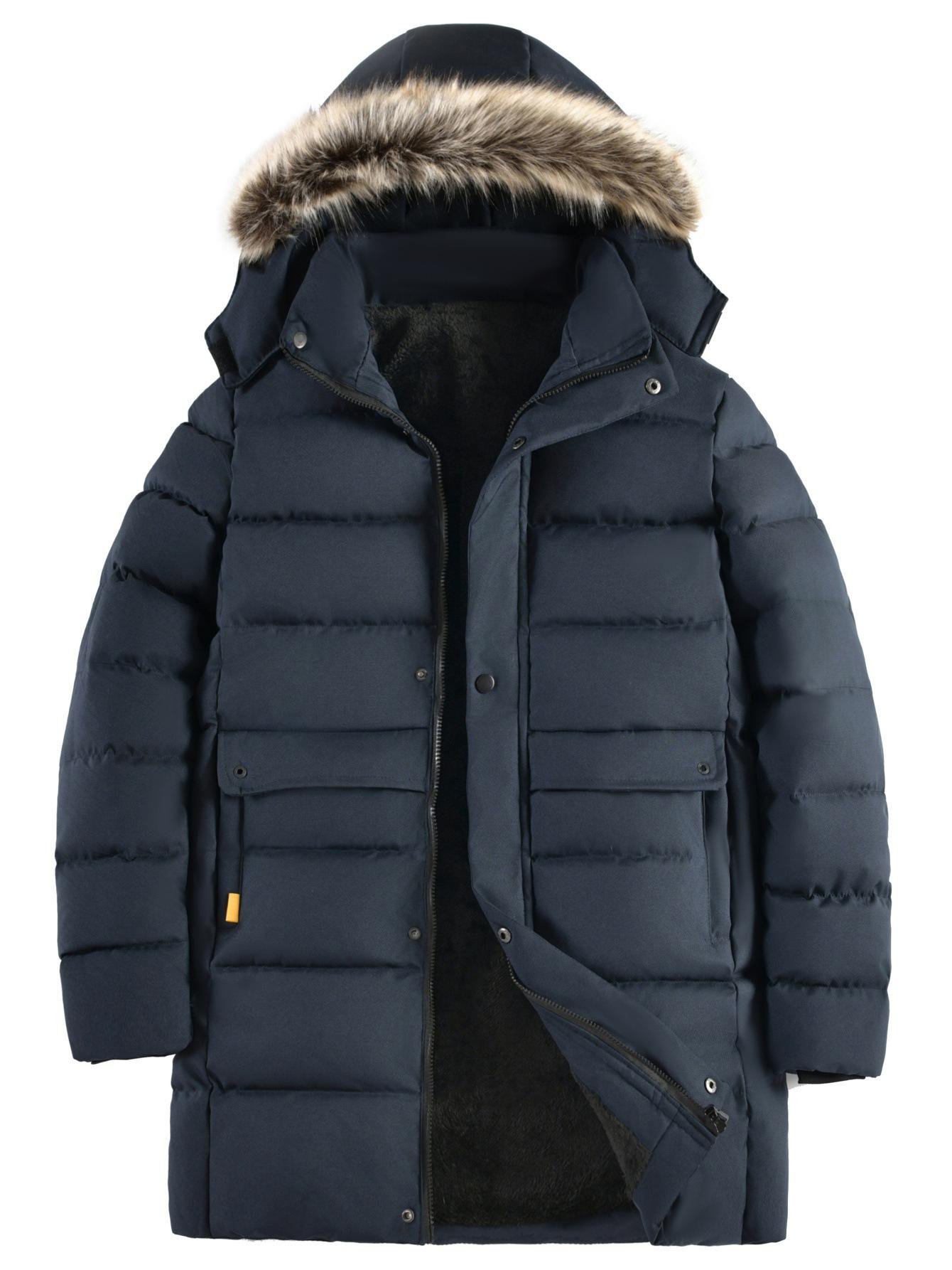 Winter thickened fleece long cotton jacket men s men s hooded detachable youth casual outer trendy padded clothes European code L тёмно-синий
Winter thickened fleece long cotton jacket men s men s hooded detachable youth casual outer trendy padded clothes European code L тёмно-синий