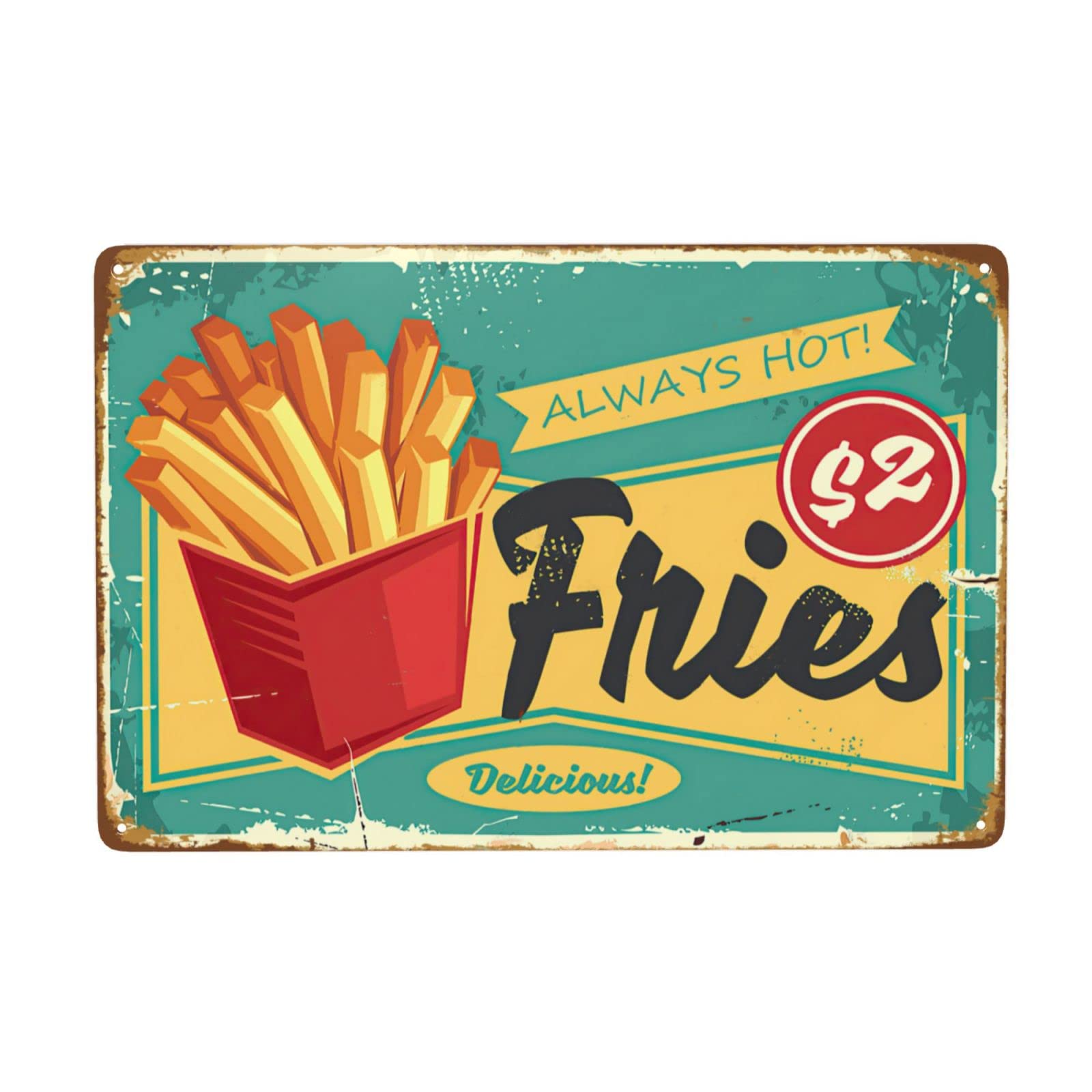 French Fries Tin Sign Metal Vintage Wall Decor Country Home Bar 20x30cm(7.8x11.8inch)
French Fries Tin Sign Metal Vintage Wall Decor Country Home Bar 20x30cm(7.8x11.8inch)