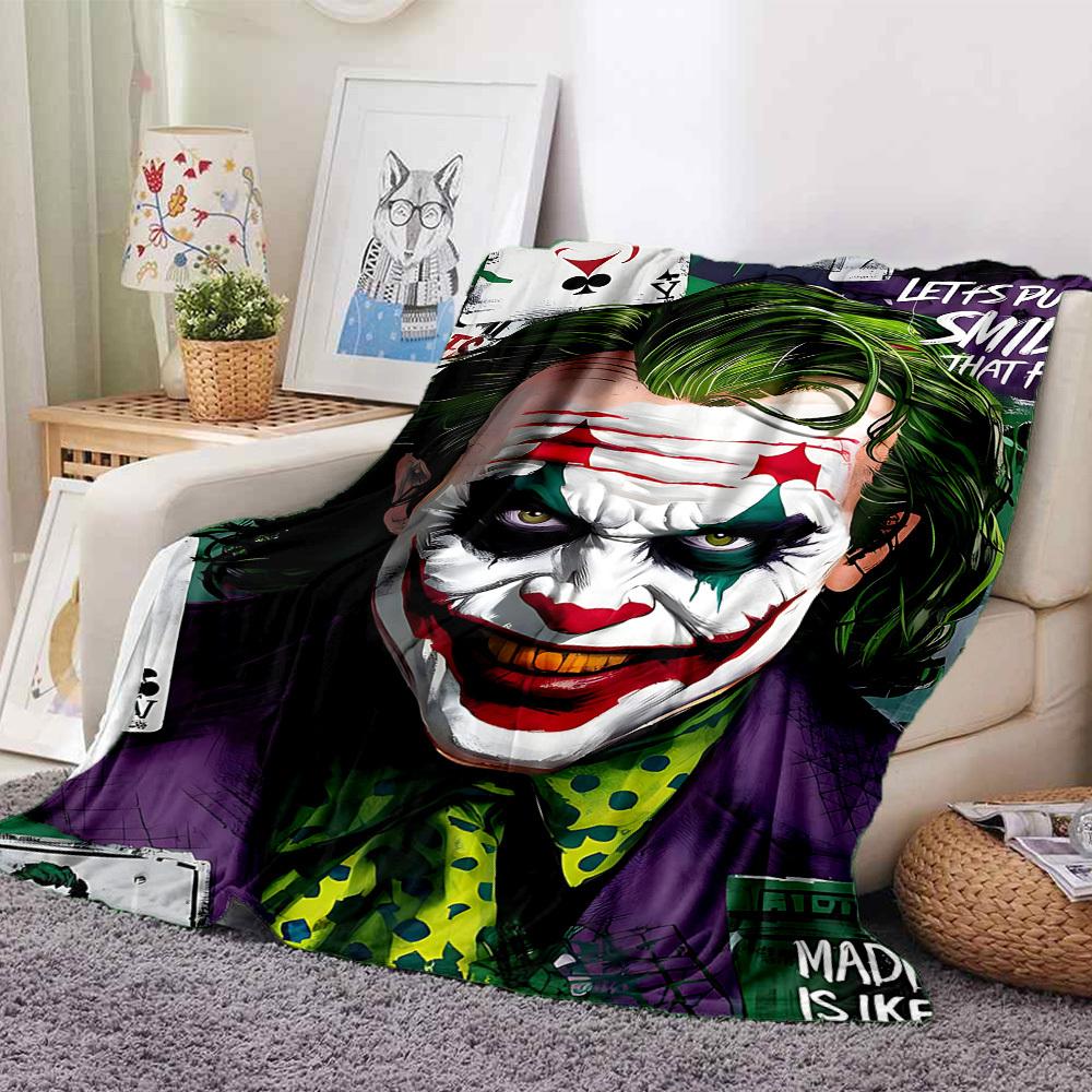 1pc Joker Flannel Throw Blanket - HD Printed Lightweight Soft Warm All-Season Blanket for Sofa, Bed, Travel142 130cmx150cm
1pc Joker Flannel Throw Blanket - HD Printed Lightweight Soft Warm All-Season Blanket for Sofa, Bed, Travel142 130cmx150cm