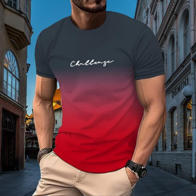 New Summer Men s Gradual Color Letter Print T-Shirt Casual Short-Sleeved O Collar Outdoor Activities Casual XS
New Summer Men s Gradual Color Letter Print T-Shirt Casual Short-Sleeved O Collar Outdoor Activities Casual XS