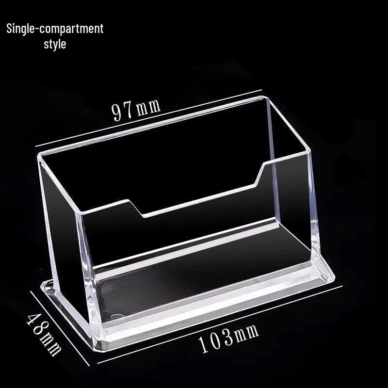 Transparent Acrylic Business Card Holder - Simple Office Desktop Stand with Single Slot Storage
Transparent Acrylic Business Card Holder - Simple Office Desktop Stand with Single Slot Storage