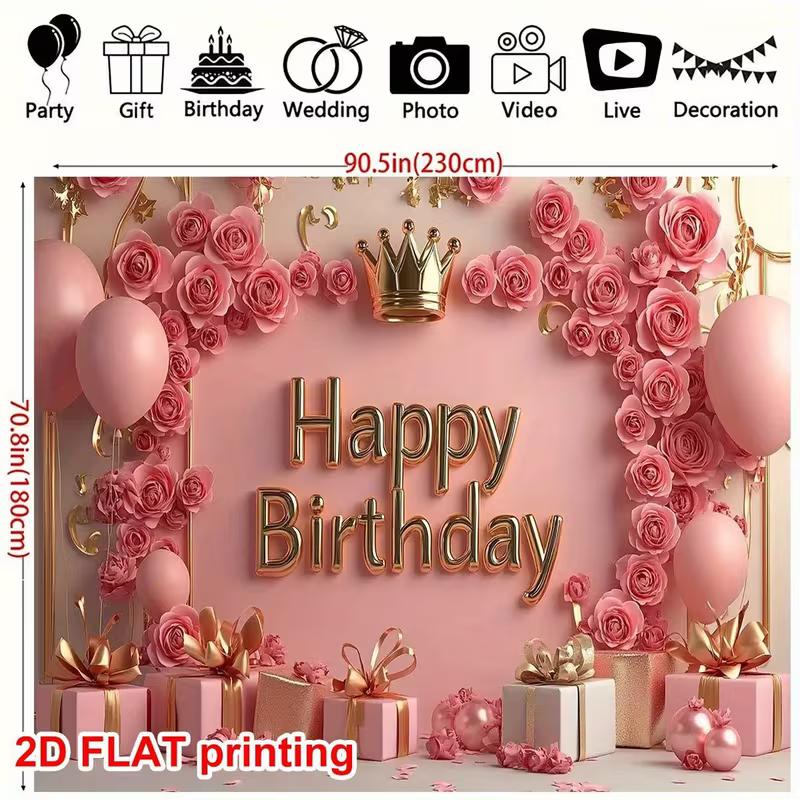 2D Blush Pink Floral Happy Birthday Backdrop Banner Photography Background 47.2x31.5inch/120*80cm
2D Blush Pink Floral Happy Birthday Backdrop Banner Photography Background 47.2x31.5inch/120*80cm