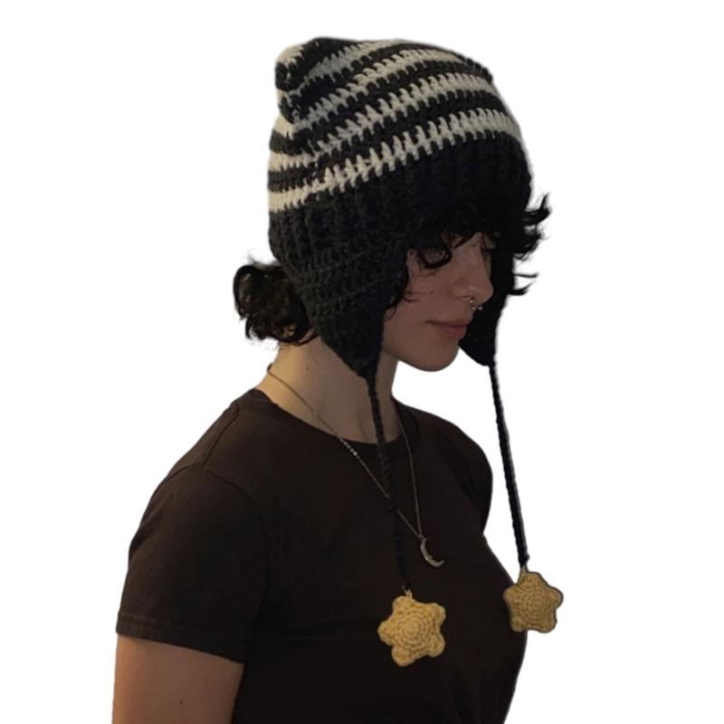 Slouchy Knitted Hat Cat Ear for Girls Y2K-GIRL Hat with Crocheted Pendant
Slouchy Knitted Hat Cat Ear for Girls Y2K-GIRL Hat with Crocheted Pendant