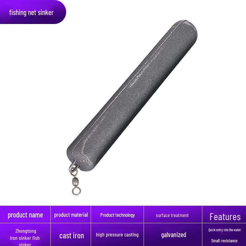 Anti-Snag Pen-Shaped Fishing Iron Sinker with Ring
Anti-Snag Pen-Shaped Fishing Iron Sinker with Ring