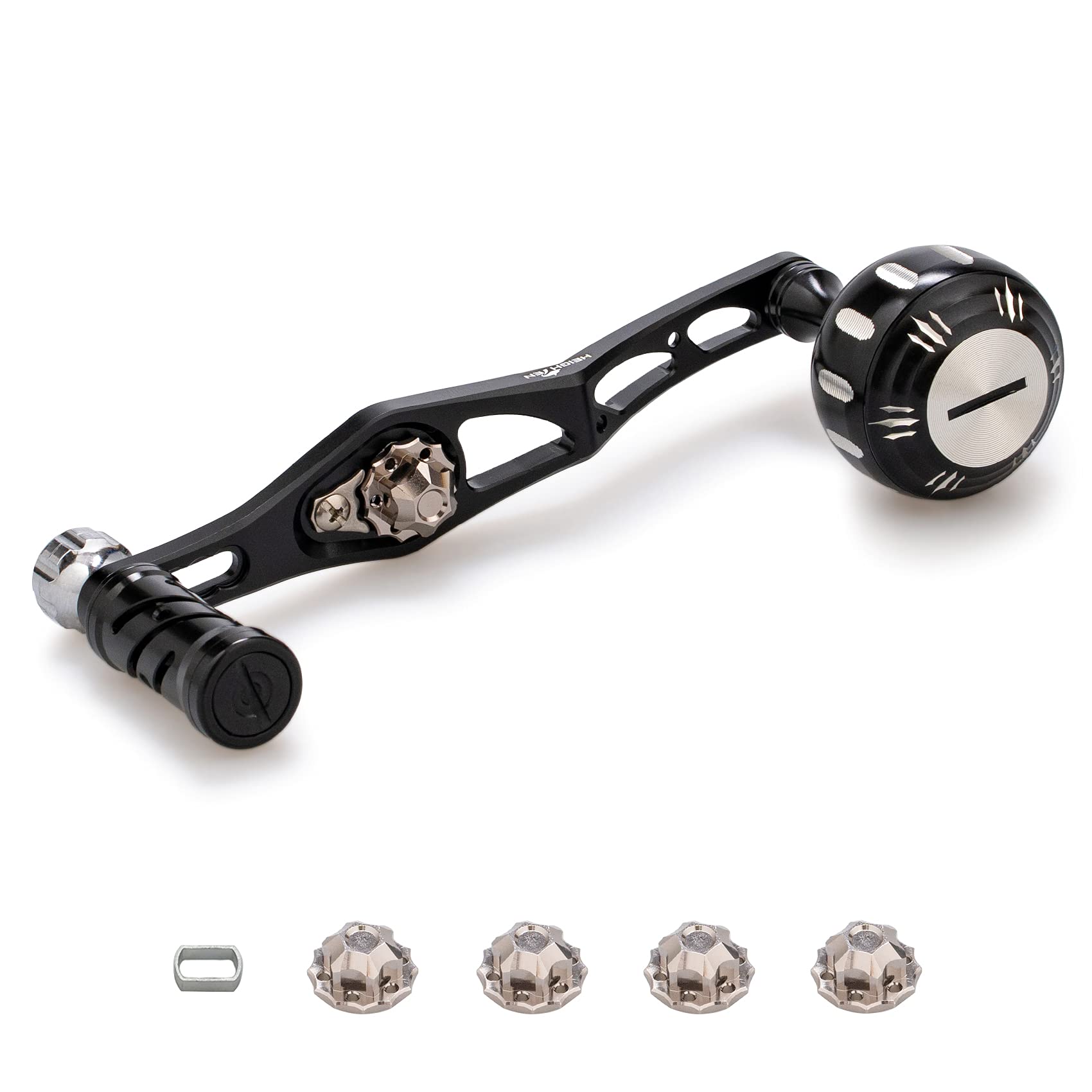 HEIGHTEN Improved 70/45mm Reel Handle SHIMANO DAIWA Abu Bait Reel Universal V2.0 (Black/Silver (Knob) & Black (Handle)) (127)
HEIGHTEN Improved 70/45mm Reel Handle SHIMANO DAIWA Abu Bait Reel Universal V2.0 (Black/Silver (Knob) & Black (Handle)) (127)