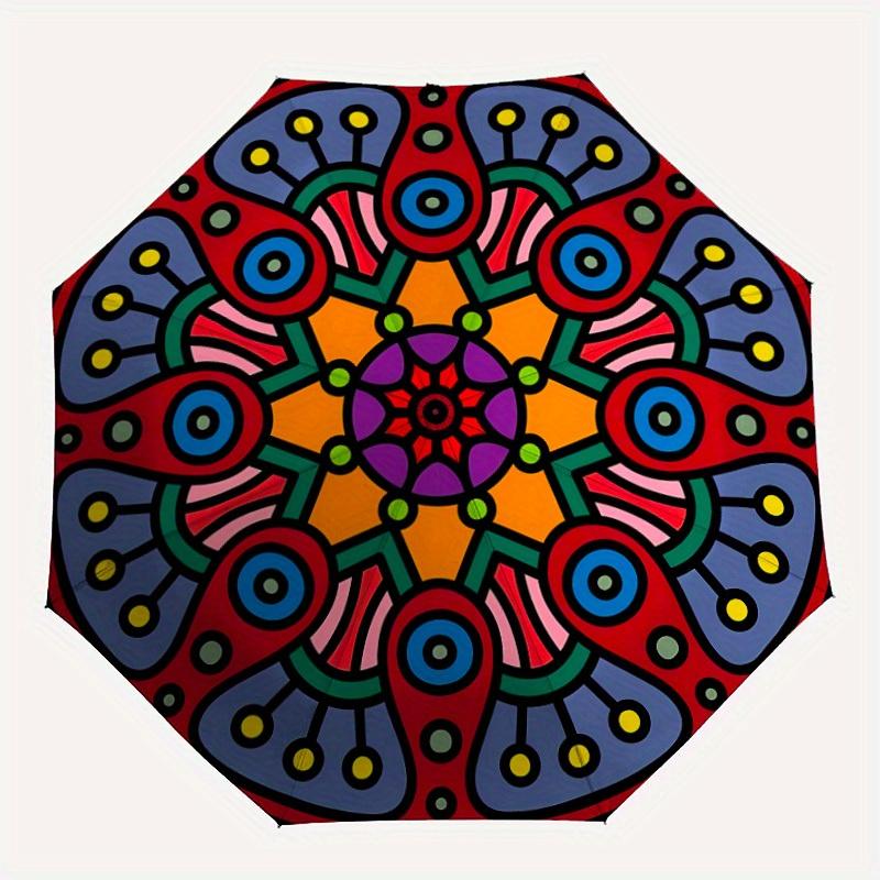 1pc Mandala Pattern Automatic Folding Umbrella, Portable & Foldable Design with 8 Ribs, Casual Outdoor Accessory Halloween and Christmas gif
1pc Mandala Pattern Automatic Folding Umbrella, Portable & Foldable Design with 8 Ribs, Casual Outdoor Accessory Halloween and Christmas gif