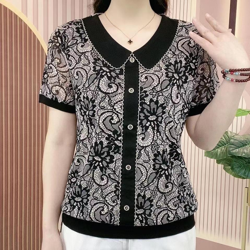Summer short-sleeved shirt covers the meat and looks thin, women s clothing large size loose and thin t-shirt looks thin M
Summer short-sleeved shirt covers the meat and looks thin, women s clothing large size loose and thin t-shirt looks thin M