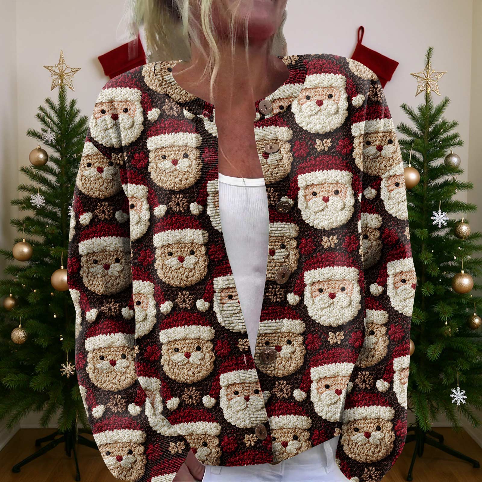 Женский рождественский свитер Милый забавный рождественский свитер Осень и зима Свитер с длинным рукавом вязаный XL винный
Женский рождественский свитер Милый забавный рождественский свитер Осень и зима Свитер с длинным рукавом вязаный XL винный