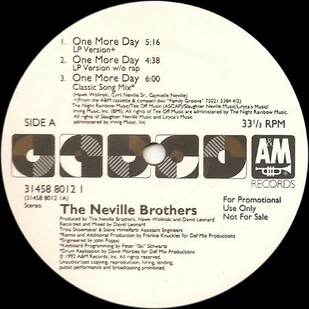 12-дюймовая пластинка NEVILLE BROTHERS - One More Day 3145880121 A&M Records 1992 США Танцевальная и Электронная Б/У
12-дюймовая пластинка NEVILLE BROTHERS - One More Day 3145880121 A&M Records 1992 США Танцевальная и Электронная Б/У