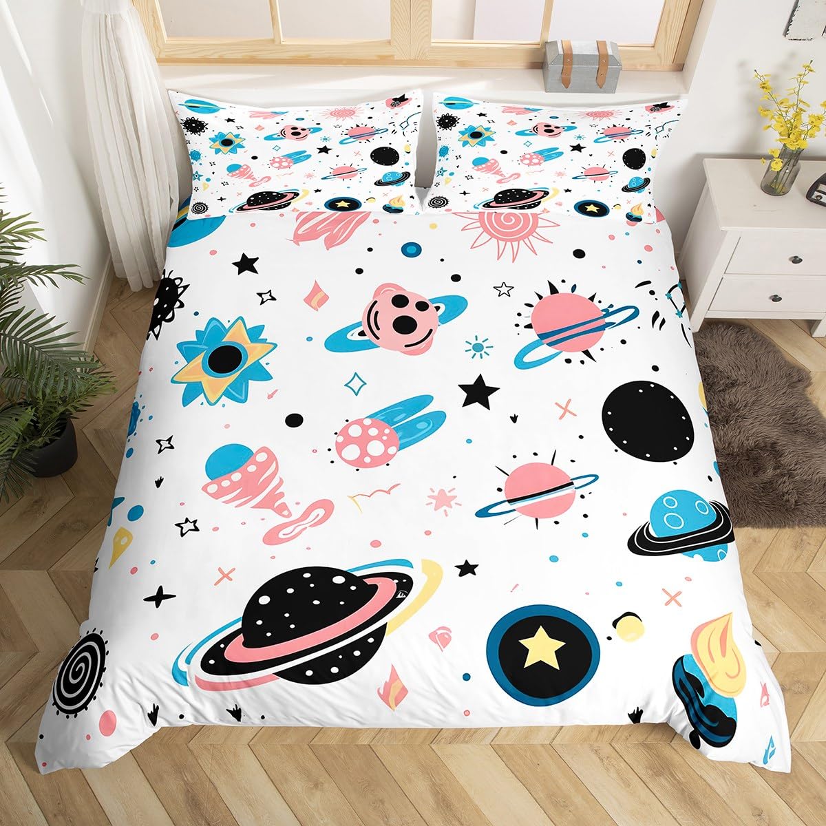Пододеяльник Planet Kids Планеты Ракеты Дирижабли Космос Галактика Комплект постельного белья, Звезды Точки Чехол на одеяло Мультяшный чехол на одеяло Инструмент EU Single(135x200cm)
Пододеяльник Planet Kids Планеты Ракеты Дирижабли Космос Галактика Комплект постельного белья, Звезды Точки Чехол на одеяло Мультяшный чехол на одеяло Инструмент EU Single(135x200cm)