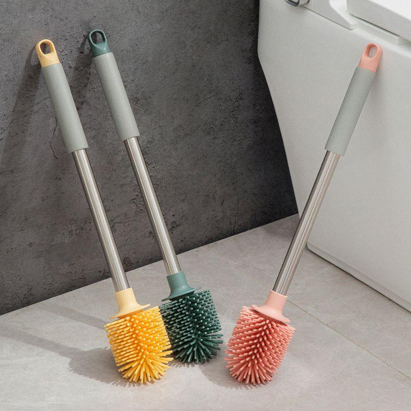 Silicone Toilet Brush Household Sponge Long Handle No Dead Corners Toilet Brush Bathroom Hanging Cleaning Brush темно-зелений колір
Silicone Toilet Brush Household Sponge Long Handle No Dead Corners Toilet Brush Bathroom Hanging Cleaning Brush темно-зелений колір