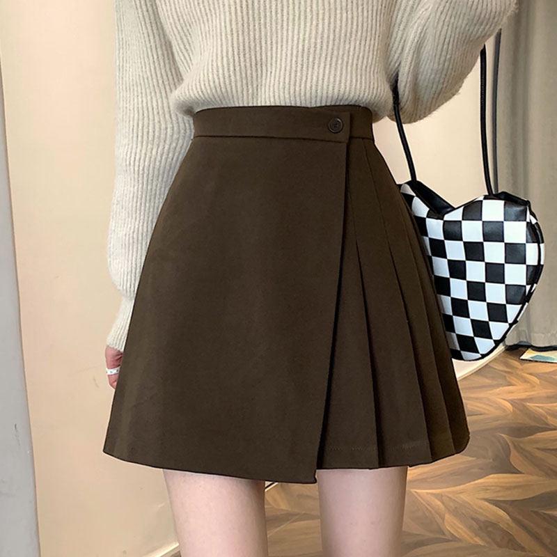 Women s Plus Size Coffee Wool Irregular A-Line Skirt - High Waist, Hip Hugging, Tummy Covering, Pleated for Spring/Autumn. 5XL
Women s Plus Size Coffee Wool Irregular A-Line Skirt - High Waist, Hip Hugging, Tummy Covering, Pleated for Spring/Autumn. 5XL