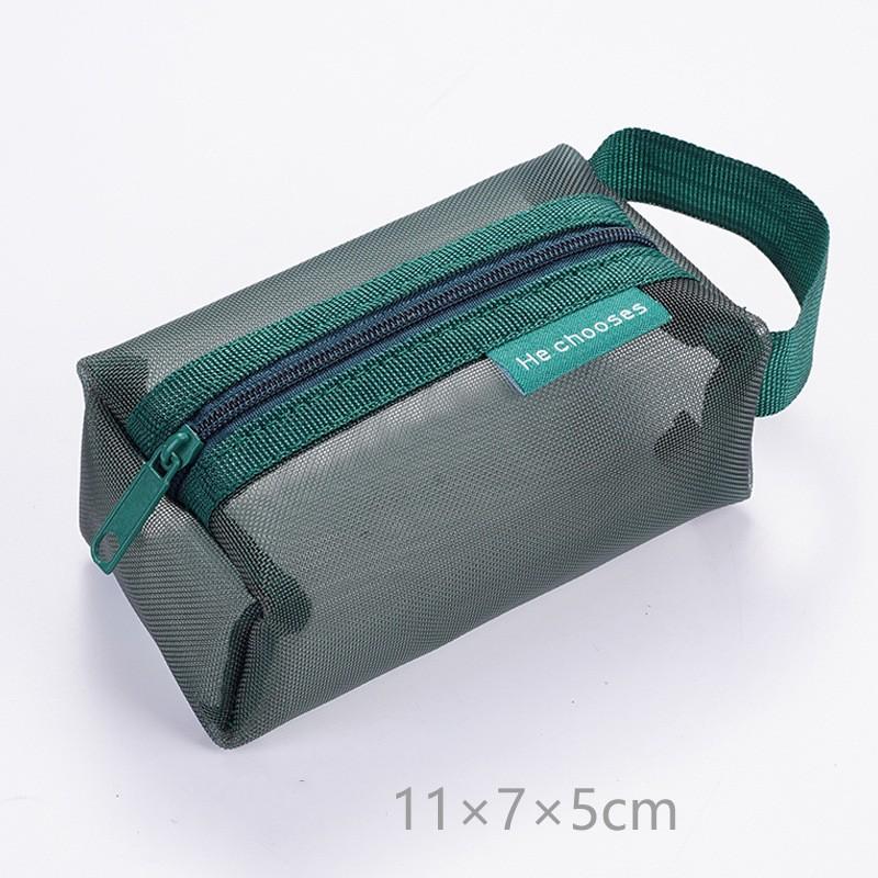 Трехмерная квадратная сетка из нейлона, сумки для монет, кошелек большой емкости, видимый мешочек для косметики, сумка для хранения ключей, наушников, держатель для карт
