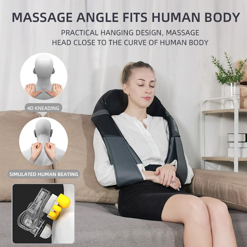 JH-RC1 Plug-in Back Neck Shoulder Massager Hot Compress 4D Kneading Beating Massager for Relief on Full Body Muscles Black/Grey/US Plug
JH-RC1 Plug-in Back Neck Shoulder Massager Hot Compress 4D Kneading Beating Massager for Relief on Full Body Muscles Black/Grey/US Plug