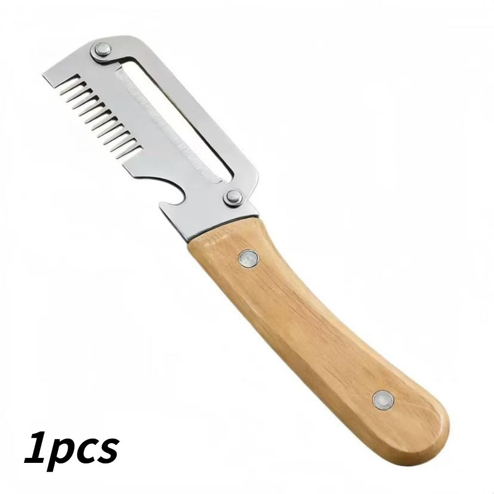 Kitchen Culinary Gadget 2-in-1 Stainless Steel Peeler Ergonomic Wood Handle for Fruit Potato Vegetable Trimming
Kitchen Culinary Gadget 2-in-1 Stainless Steel Peeler Ergonomic Wood Handle for Fruit Potato Vegetable Trimming