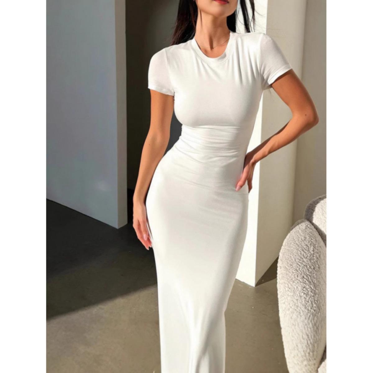 New Solid Color Round Neck Long Maxi Dress Streetwear Fashion Trendy Women s Dress European American Style S белый
New Solid Color Round Neck Long Maxi Dress Streetwear Fashion Trendy Women s Dress European American Style S белый