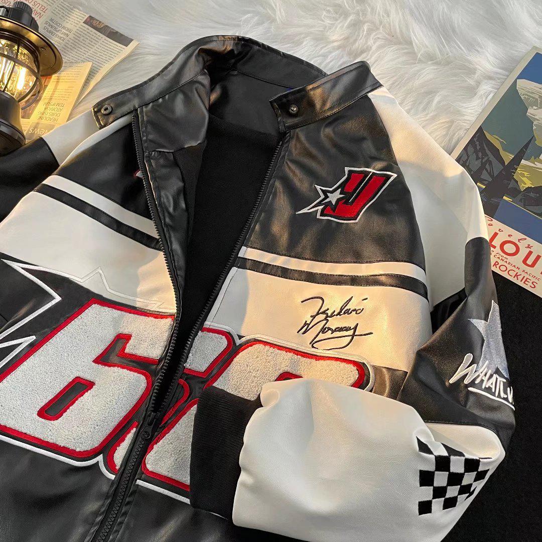 Мужская мотоциклетная куртка из искусственной кожи в гонконгском стиле — модный уличный стиль, свободный крой, отвороты, весна/осень. XXL чёрный
Мужская мотоциклетная куртка из искусственной кожи в гонконгском стиле — модный уличный стиль, свободный крой, отвороты, весна/осень. XXL чёрный