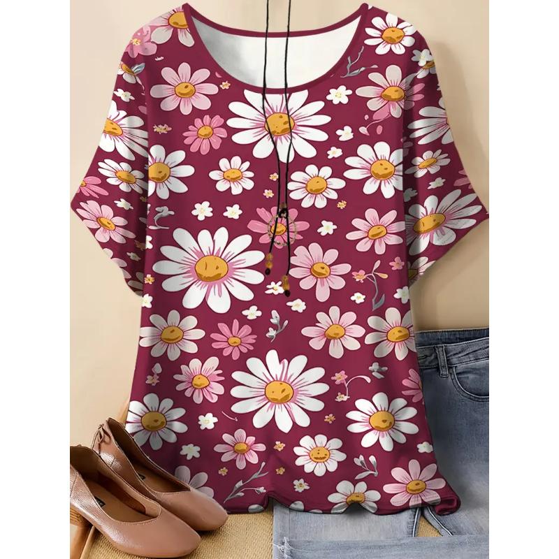 Fashion Women s Flower Short Sleeve Crew Neck Short Sleeve 3D Flower Color Printing Butterfly Short Sleeve XS
Fashion Women s Flower Short Sleeve Crew Neck Short Sleeve 3D Flower Color Printing Butterfly Short Sleeve XS