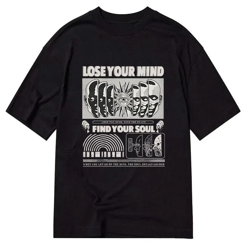 Lose Mind Find Soul Printed Cotton T-shirt Summer Men s and Women s New Clothing Fashion High Quality Y2K T-shirt Street Wear S чёрный
Lose Mind Find Soul Printed Cotton T-shirt Summer Men s and Women s New Clothing Fashion High Quality Y2K T-shirt Street Wear S чёрный