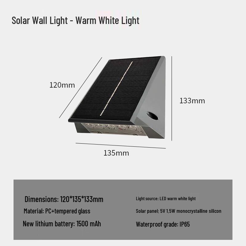 NuWind Solar Waterproof Double-Head Outdoor Wall Light
NuWind Solar Waterproof Double-Head Outdoor Wall Light